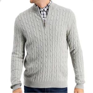 Gionfriddo Wool Cable Knit 1/4 Zip Sweater